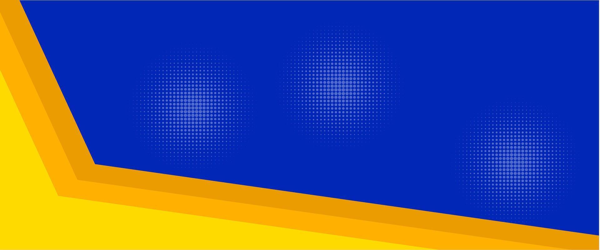 Abstract background modern hipster futuristic graphic, banner yellow and blue background vector