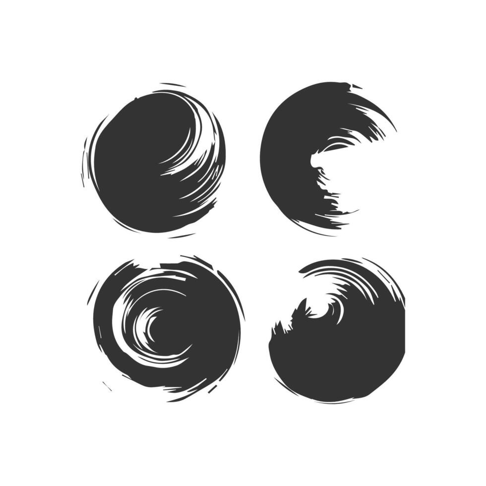 Black Paint brush stroke, ink splatter and artistic design elements. Dirty watercolor texture, box, frame, grunge background, splash or creative shape for social media. Abstract drawing. vector