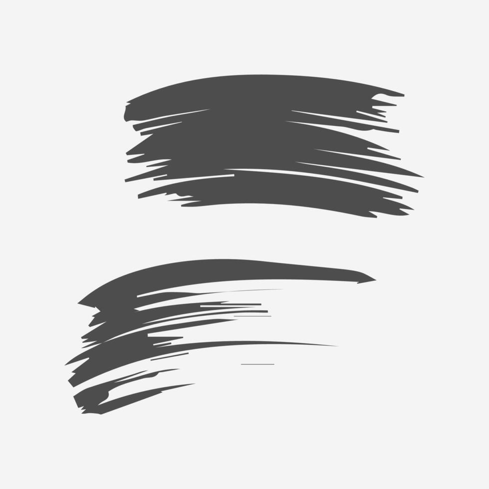 Black Paint brush stroke, ink splatter and artistic design elements. Dirty watercolor texture, box, frame, grunge background, splash or creative shape for social media. Abstract drawing. vector