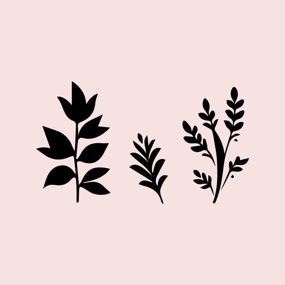 sketches of blooming floral plants. Hand drawn vintage peony flowers and leaves in line art style. vector