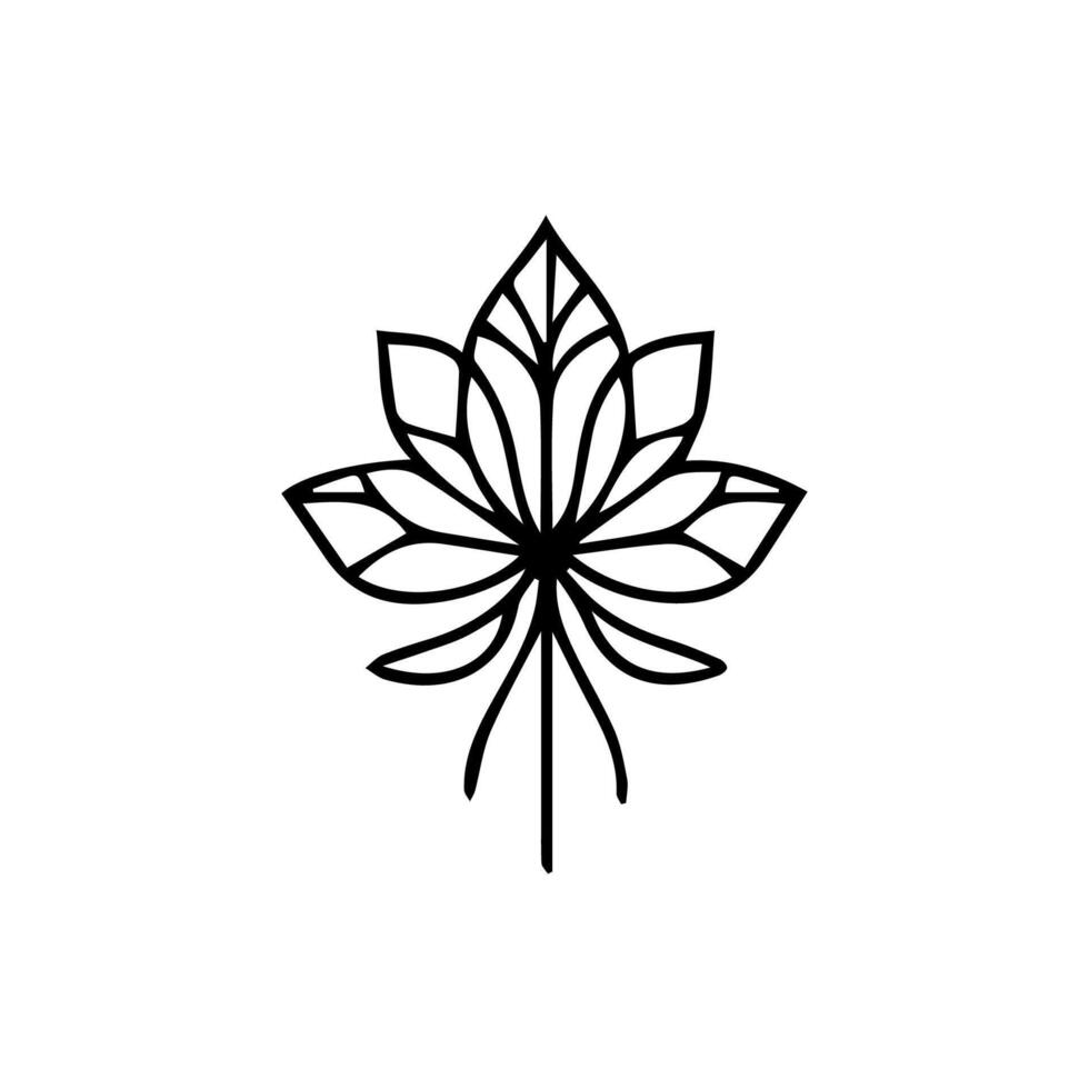 Flower icon. Black color flower shape icon vector