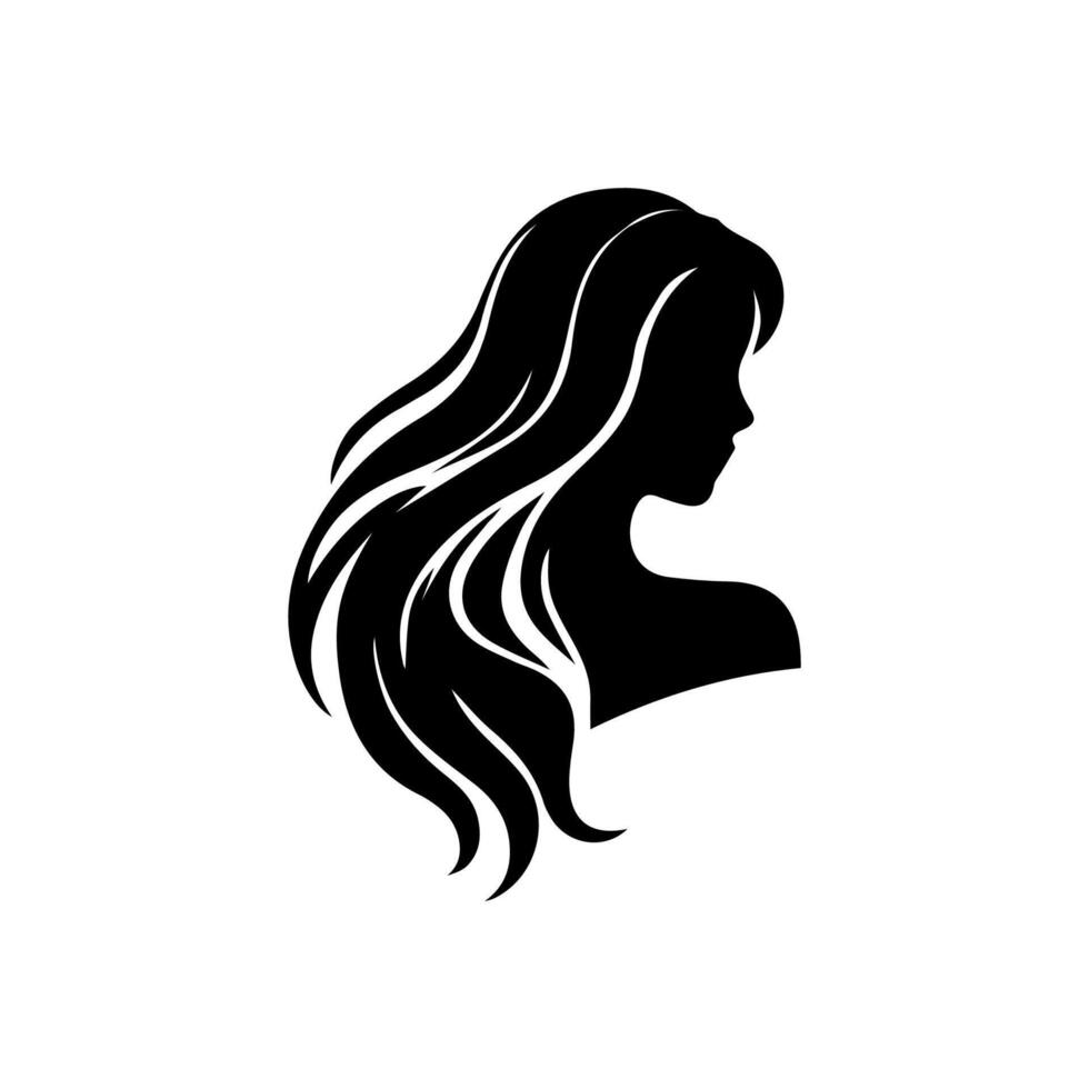 Hair Style Woman Silhouette vector