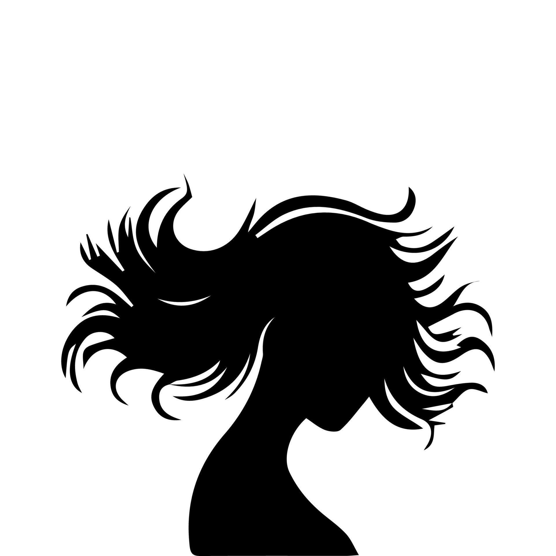 Hair Style Woman Silhouette 46989778 Vector Art at Vecteezy