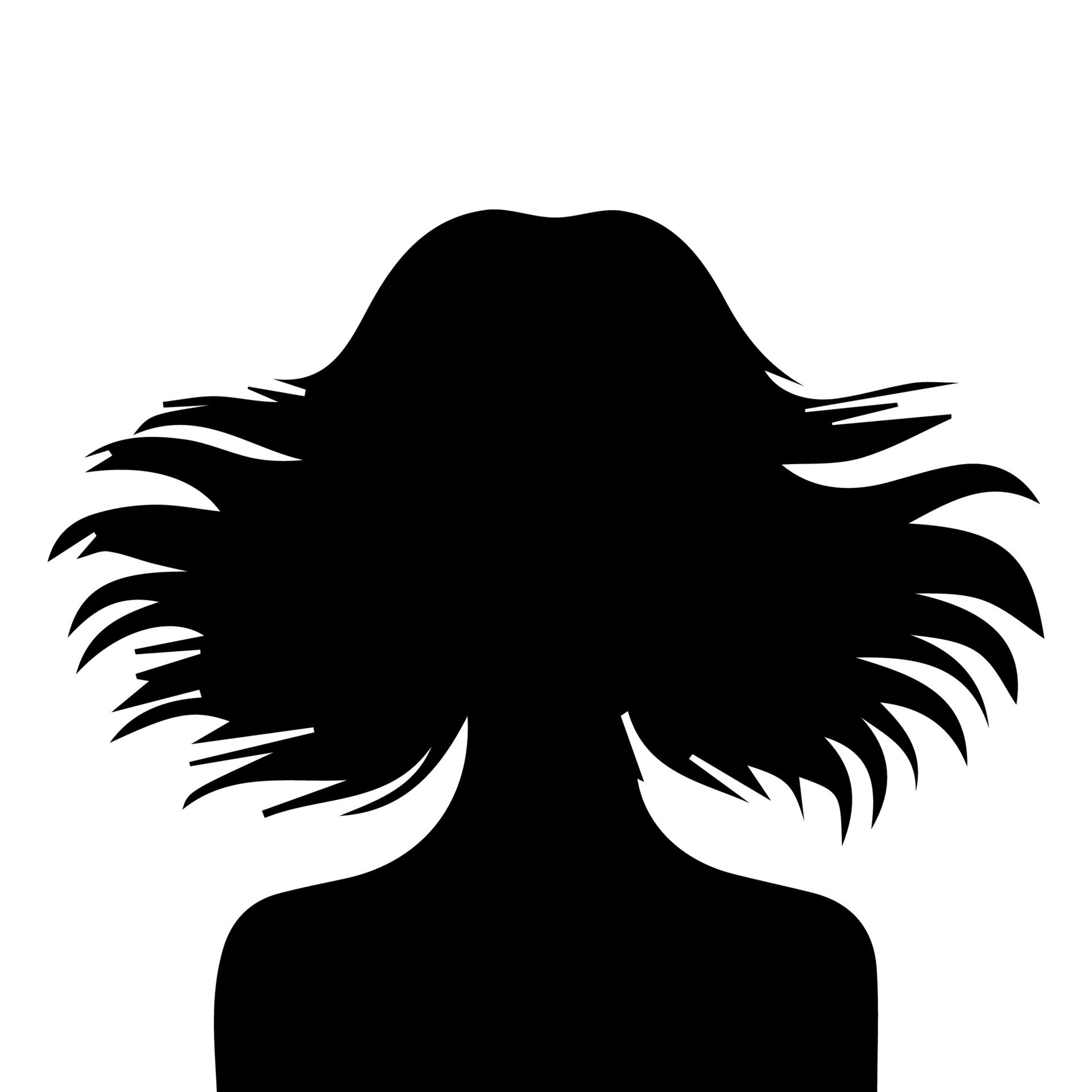 Hair Style Woman Silhouette 46989792 Vector Art at Vecteezy