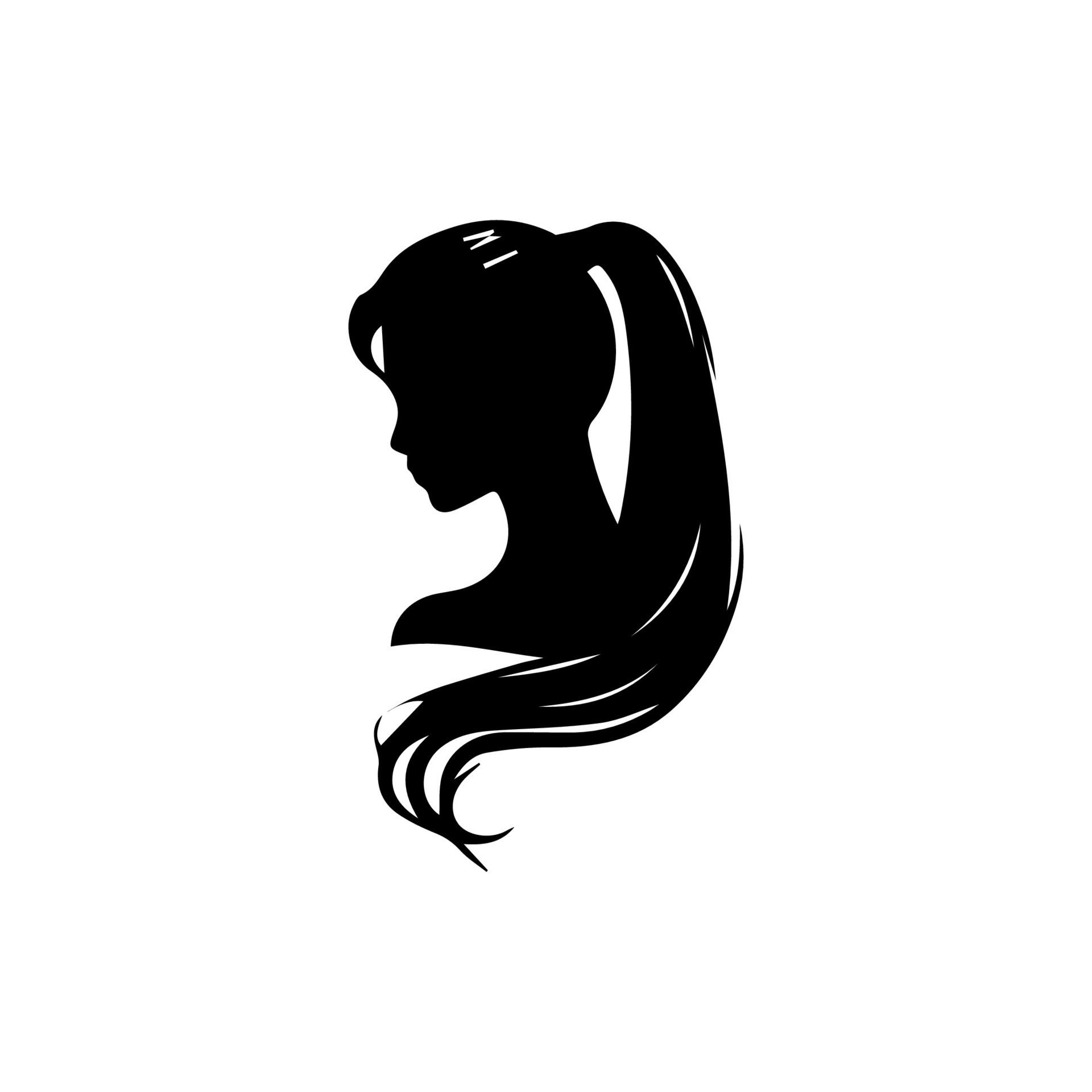 Hair Style Woman Silhouette 46989812 Vector Art at Vecteezy