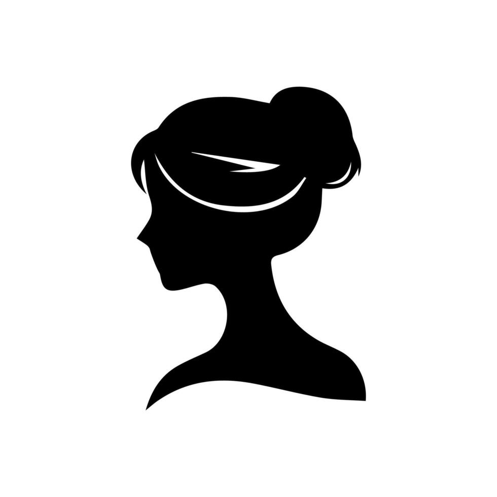Hair Style Woman Silhouette vector