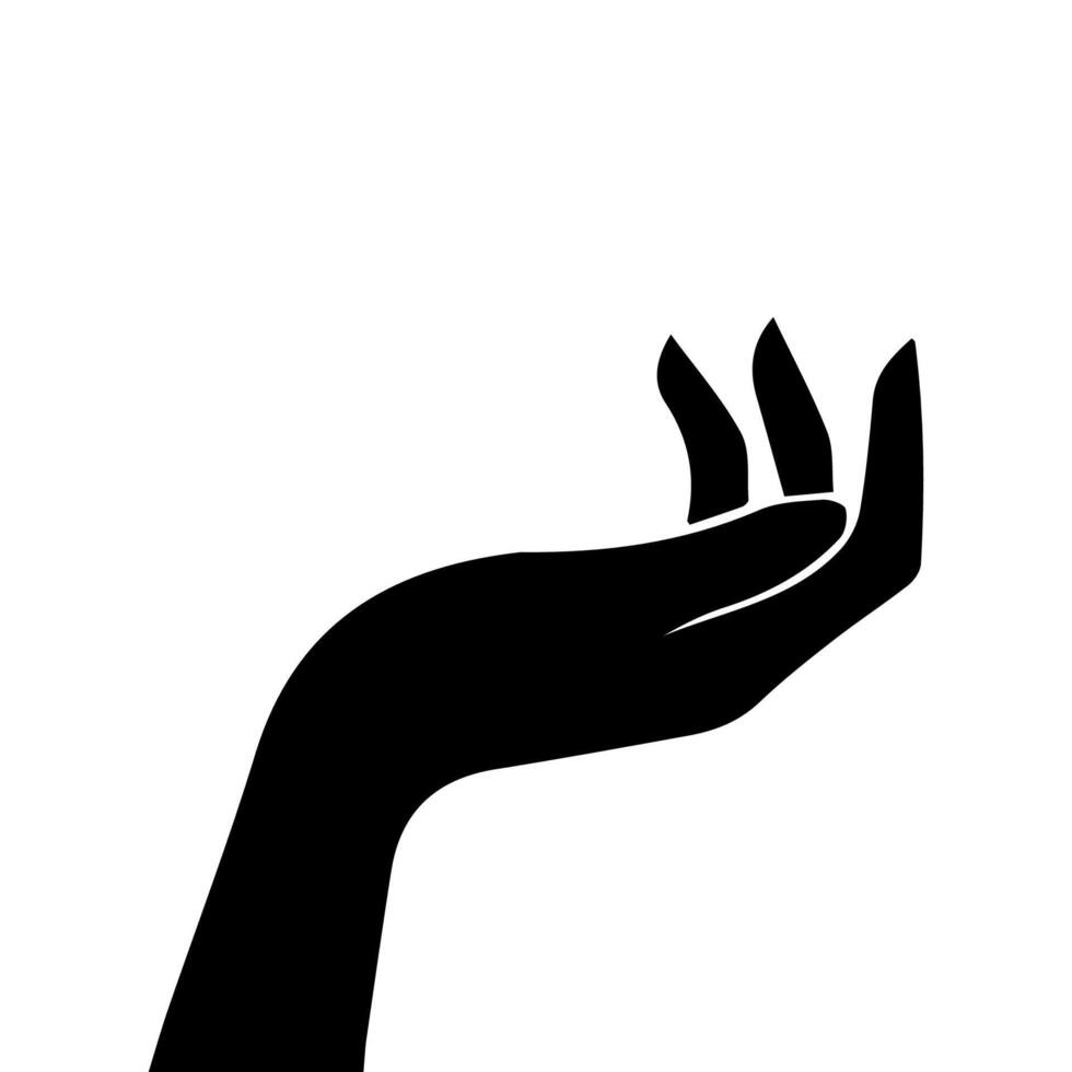 Woman hand icon. Illustration of Elegant female hand vector