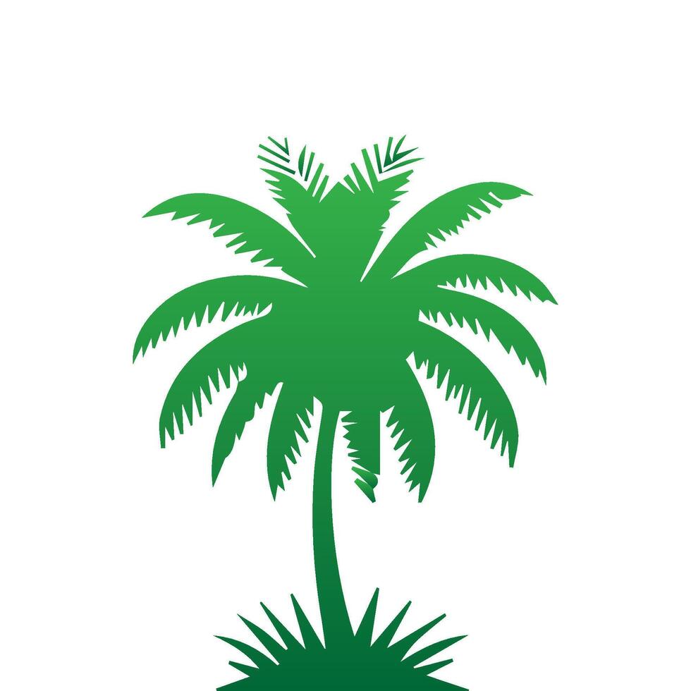 Palm and coconut tree silhouette illustrations is perfect for adding a touch of tropical paradise to your design projects. vector