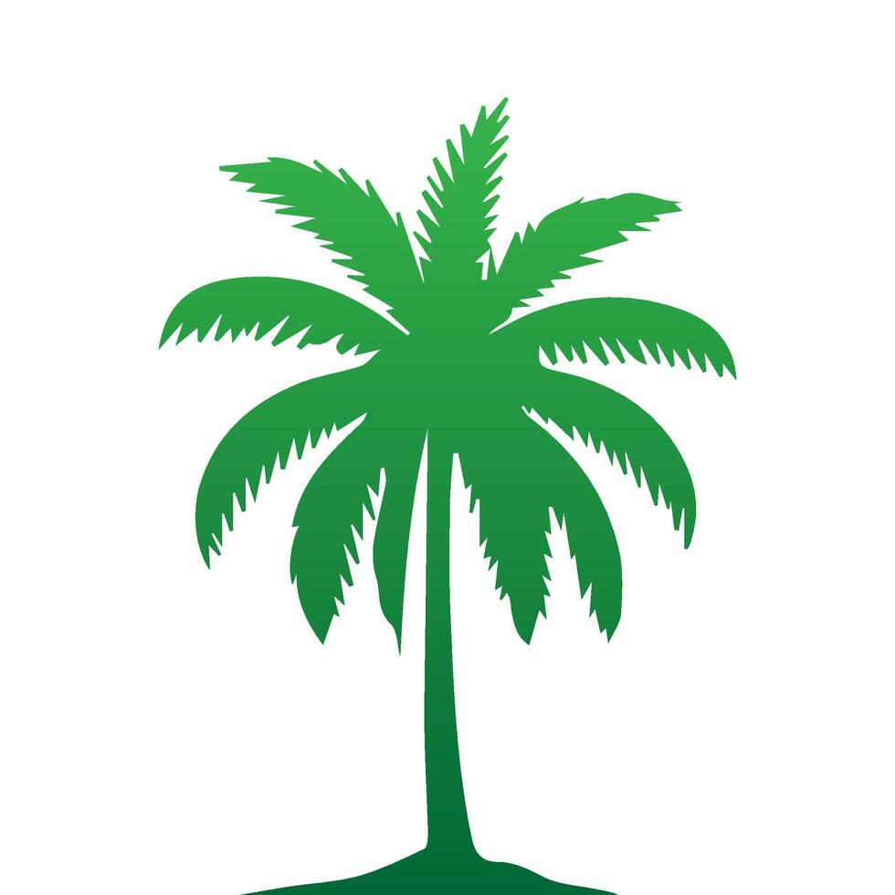 Palm and coconut tree silhouette illustrations is perfect for adding a touch of tropical paradise to your design projects. vector