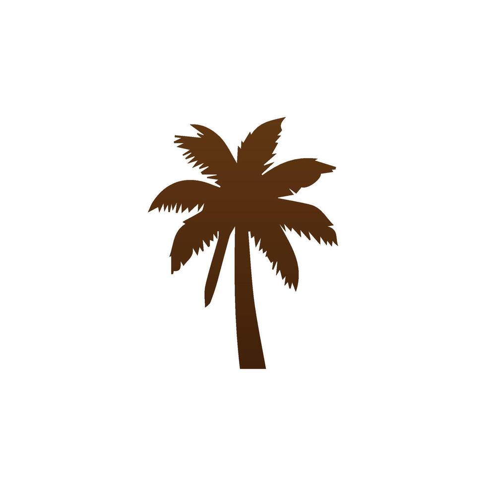Palm and coconut tree silhouette illustrations is perfect for adding a touch of tropical paradise to your design projects. vector