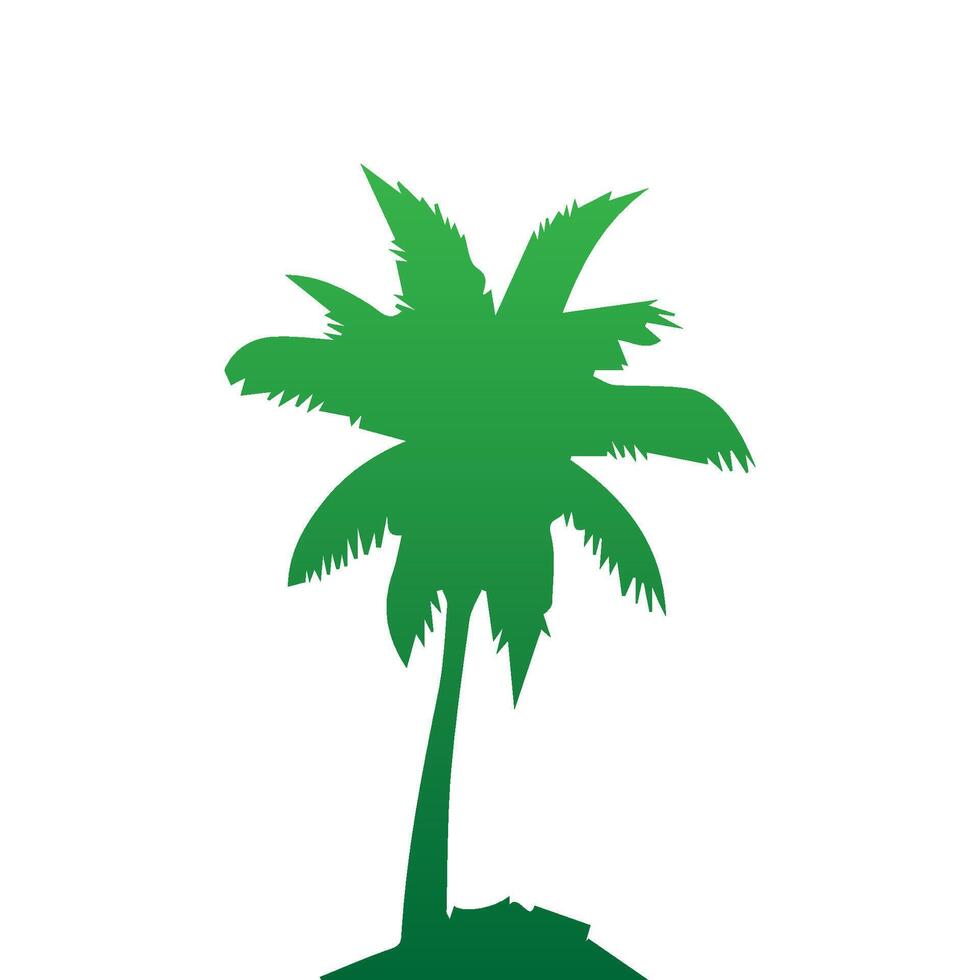Palm and coconut tree silhouette illustrations in black is perfect for adding a touch of tropical paradise to your design projects. vector