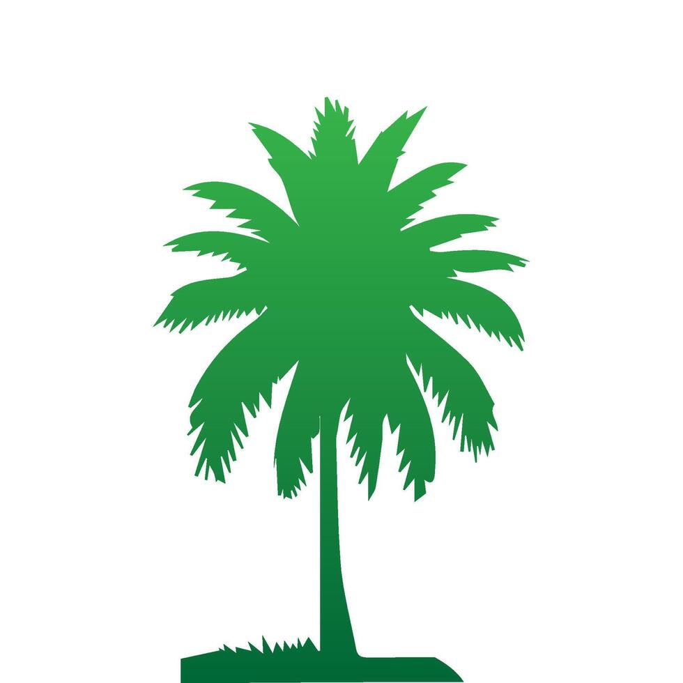 Palm and coconut tree silhouette illustrations is perfect for adding a touch of tropical paradise to your design projects. vector
