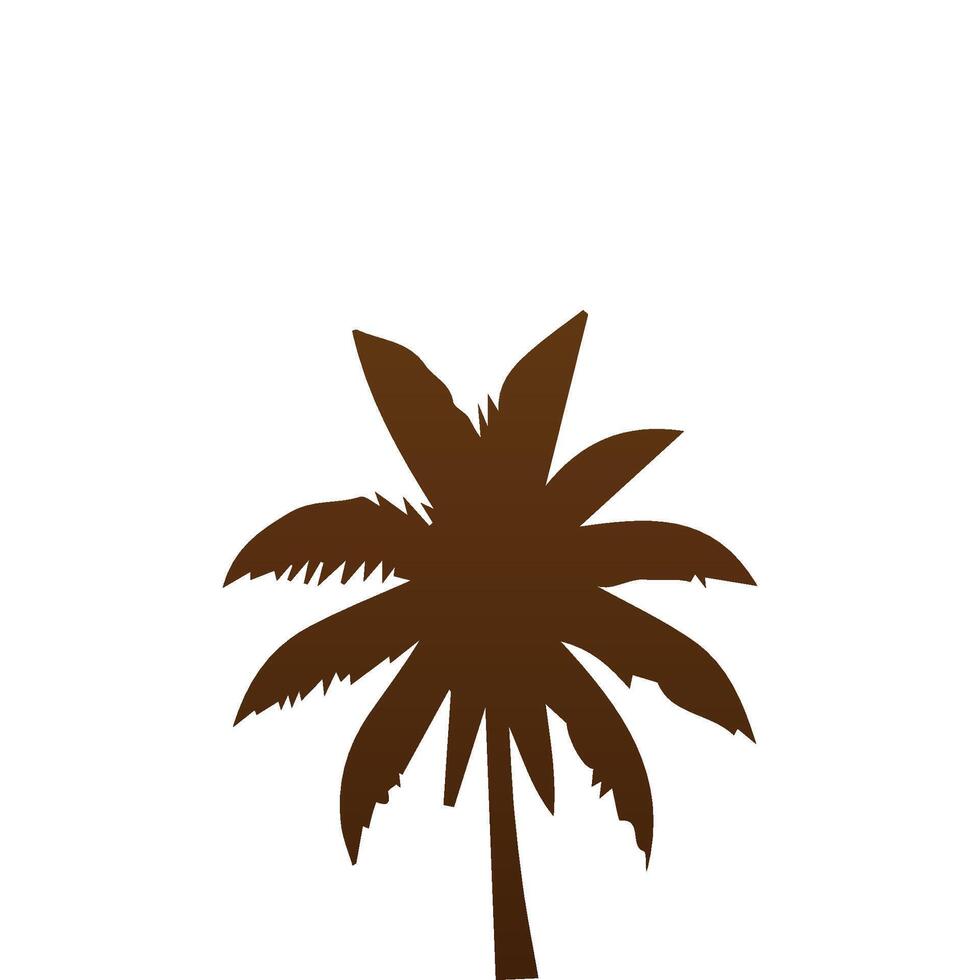 Palm and coconut tree silhouette illustrations is perfect for adding a touch of tropical paradise to your design projects. vector