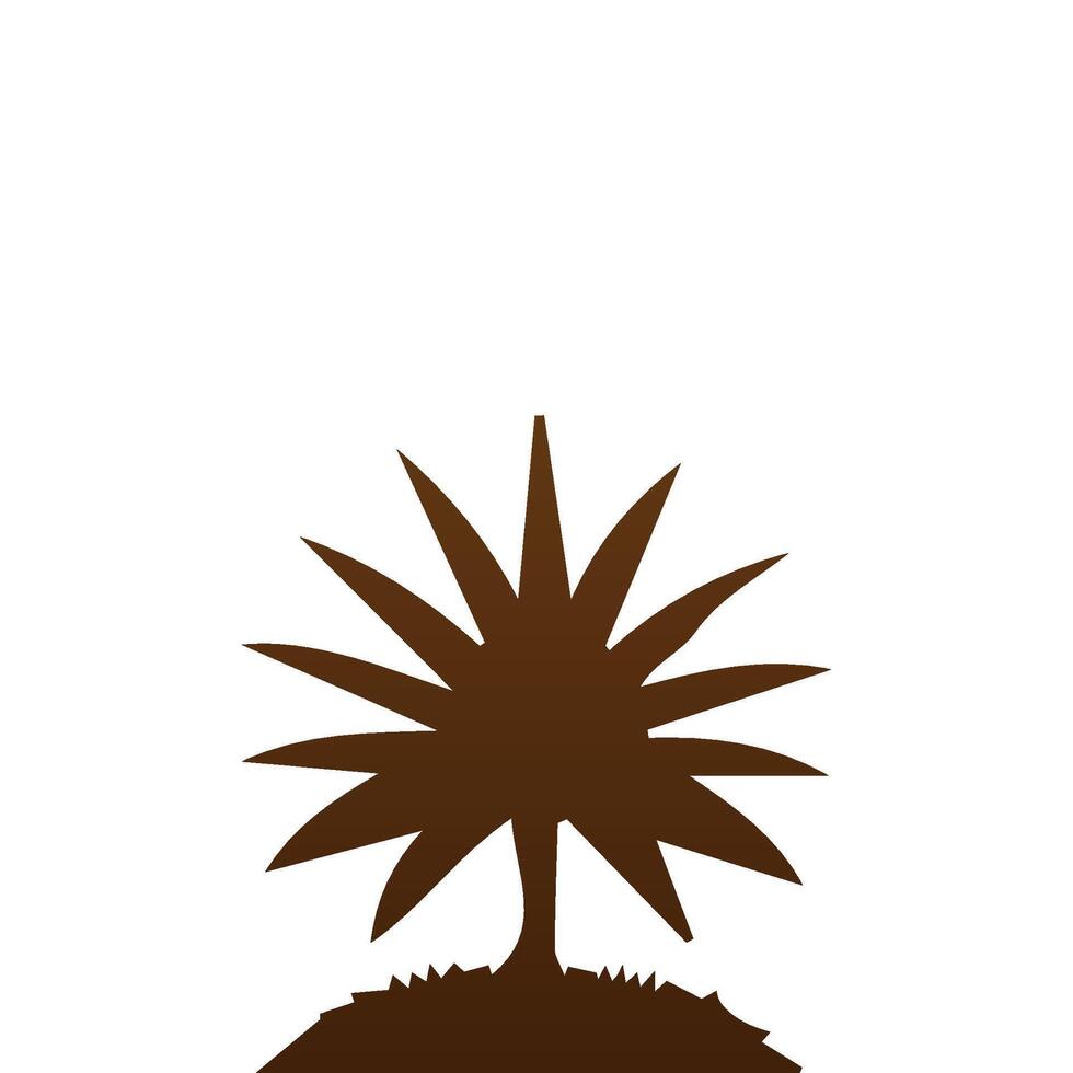 Palm and coconut tree silhouette illustrations is perfect for adding a touch of tropical paradise to your design projects. vector