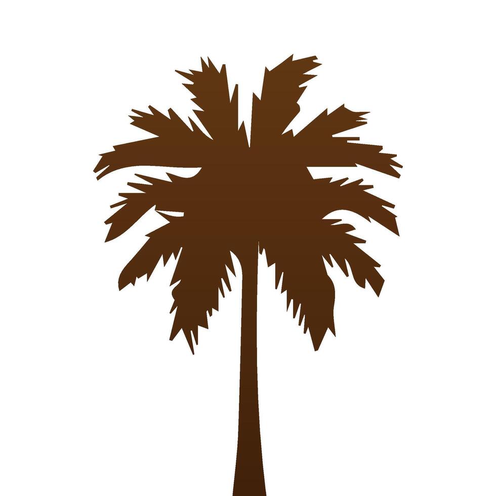 Palm and coconut tree silhouette illustrations is perfect for adding a touch of tropical paradise to your design projects. vector