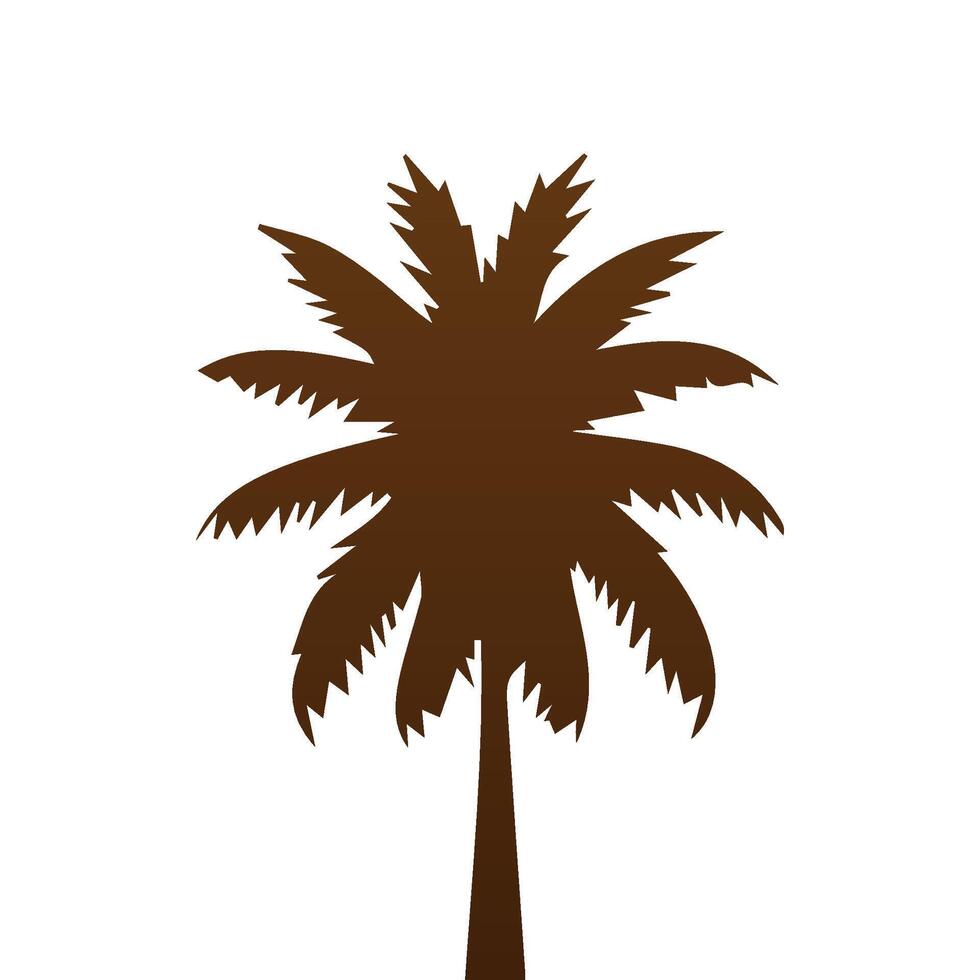 Palm and coconut tree silhouette illustrations is perfect for adding a touch of tropical paradise to your design projects. vector