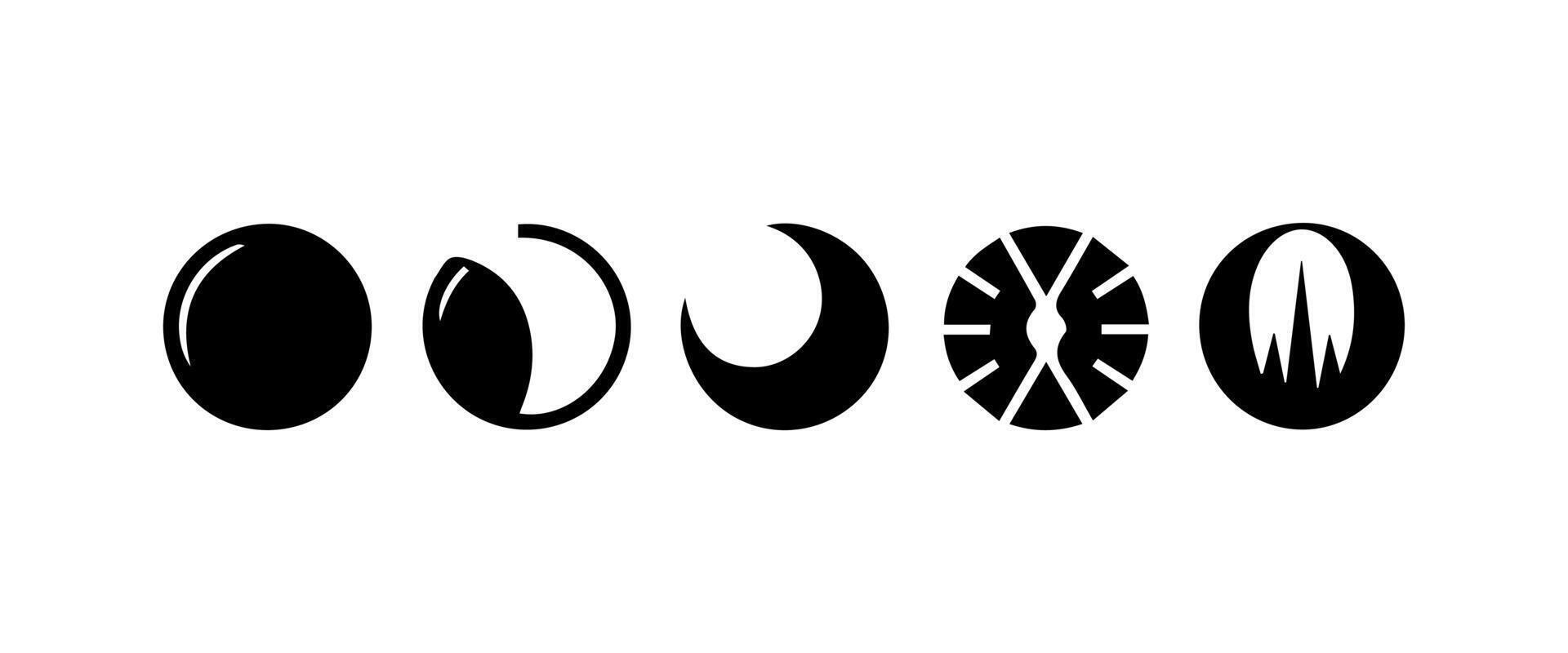 Abstract geometric shapes and icons vector