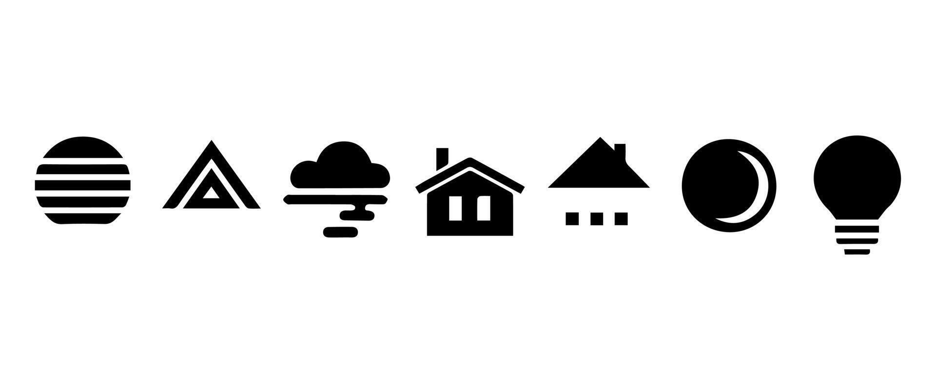 Abstract geometric shapes and icons vector