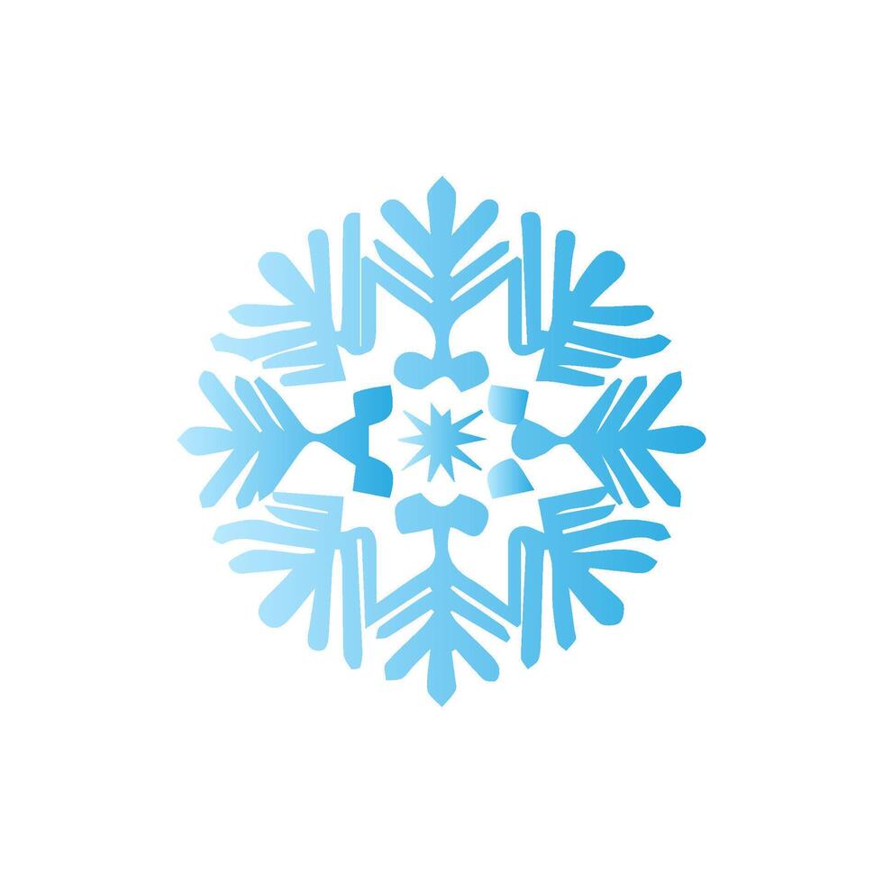 Snowflake icon. Snow winter day weather symbol. vector