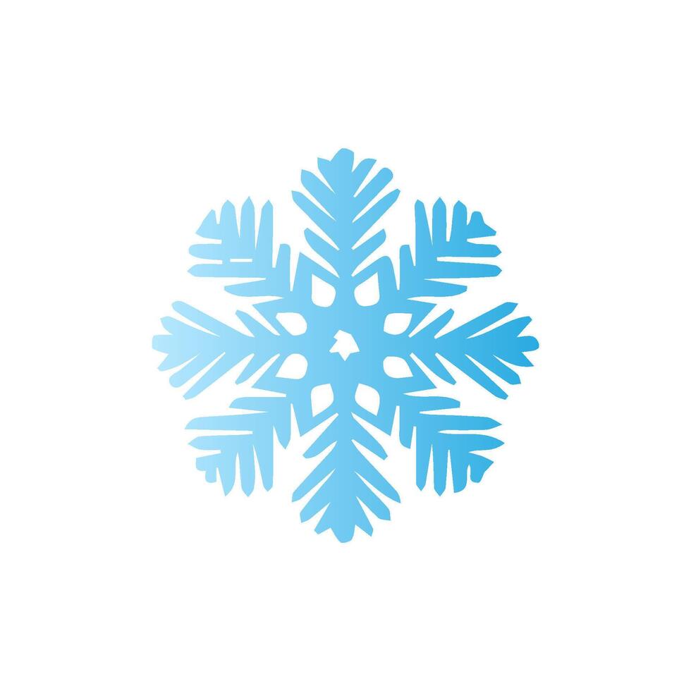 Snowflake icon. Snow winter day weather symbol. vector