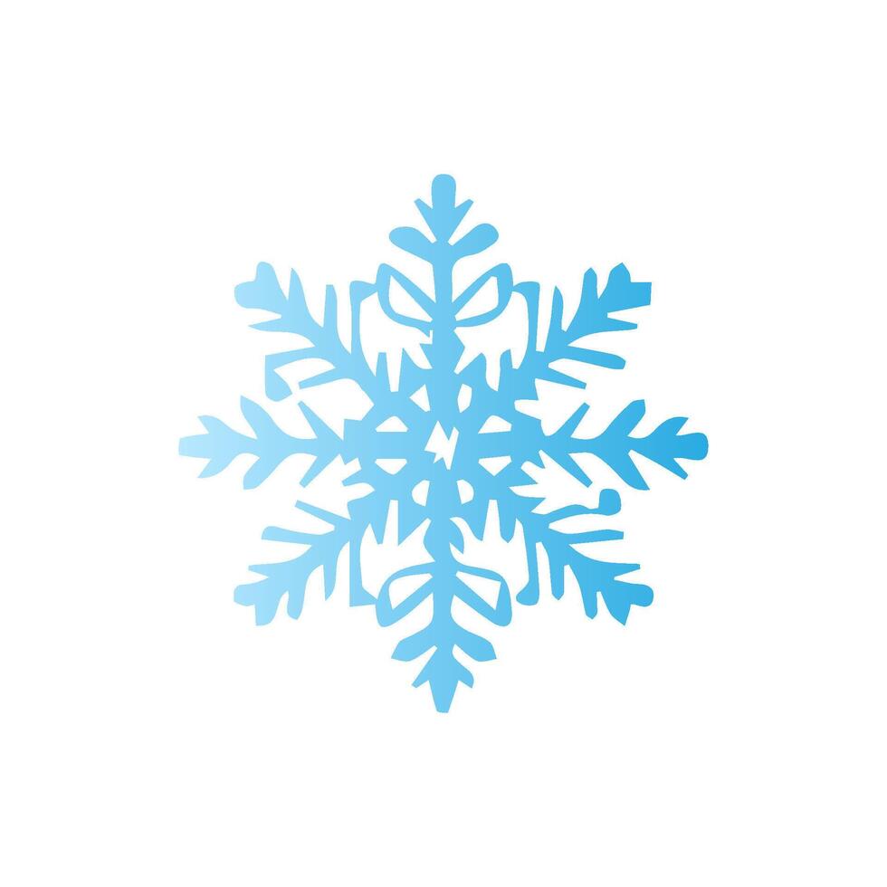 Snowflake icon. Snow winter day weather symbol. vector