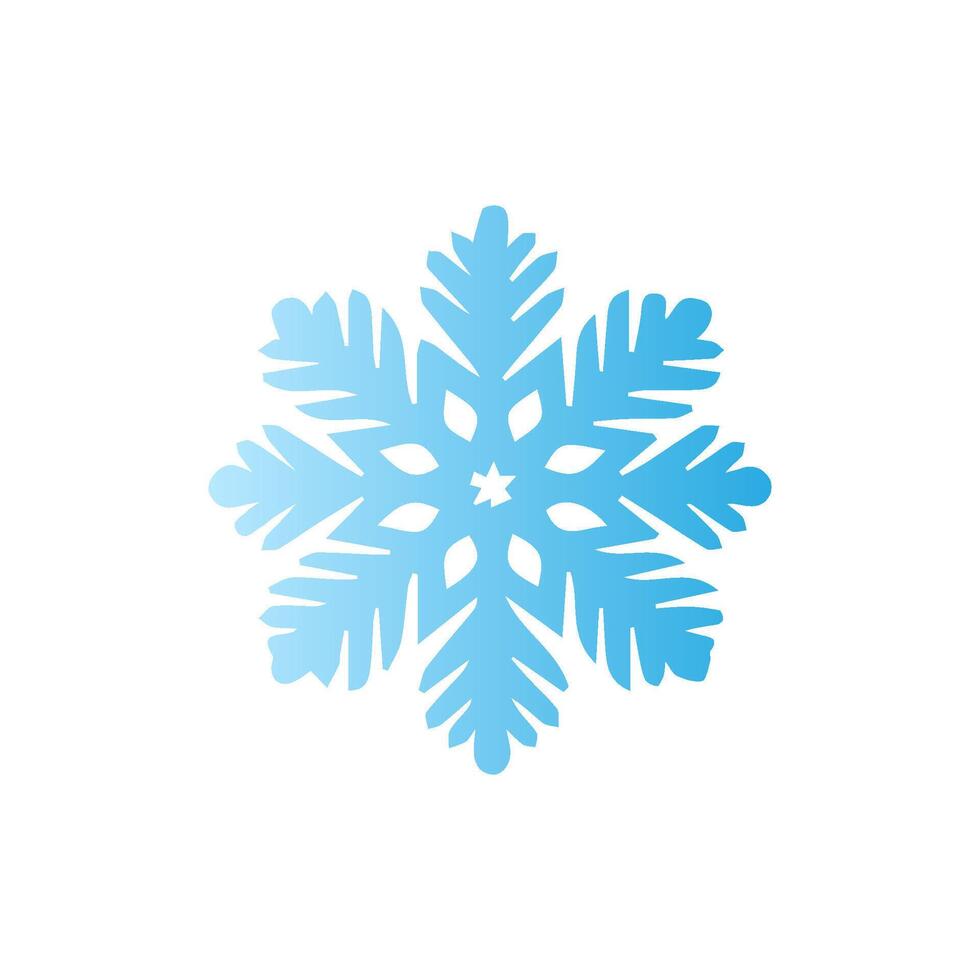 Snowflake icon. Snow winter day weather symbol. vector