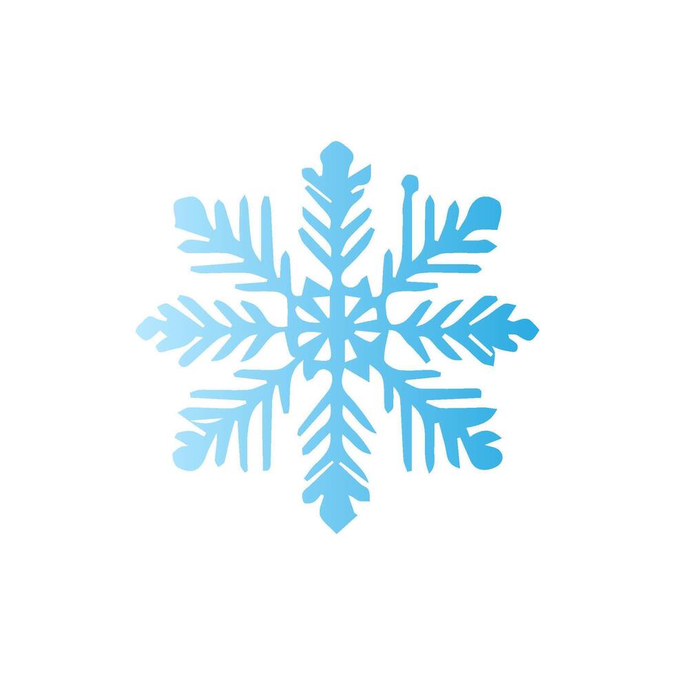 Snowflake icon. Snow winter day weather symbol. vector