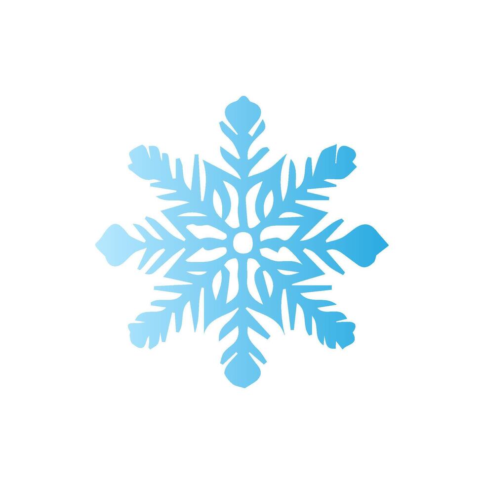 Snowflake icon. Snow winter day weather symbol. vector
