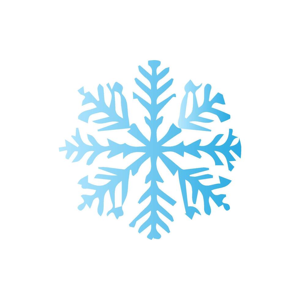 Snowflake icon. Snow winter day weather symbol. vector