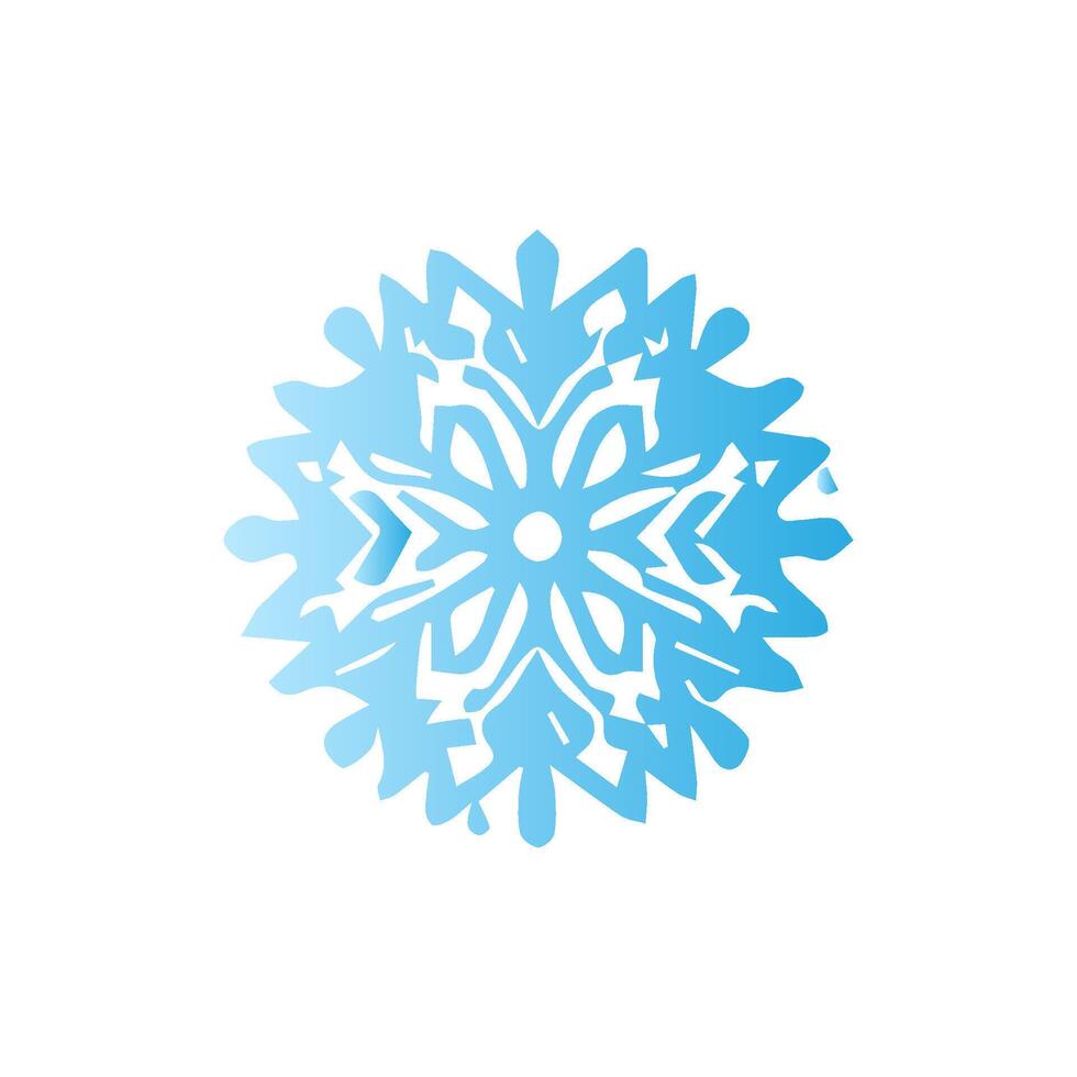 Snowflake icon. Snow winter day weather symbol. vector