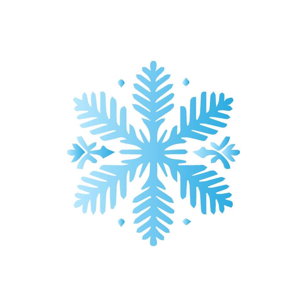 Snowflake icon. Snow winter day weather symbol. vector