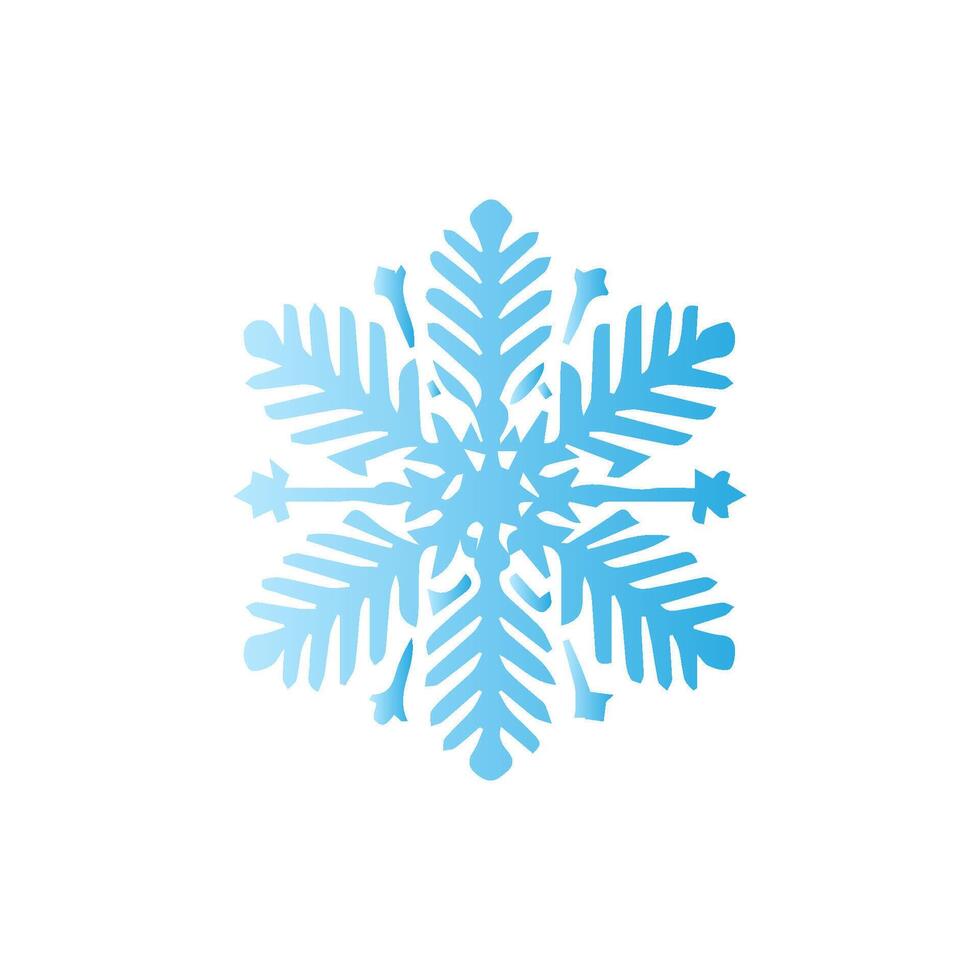 Snowflake icon. Snow winter day weather symbol. vector