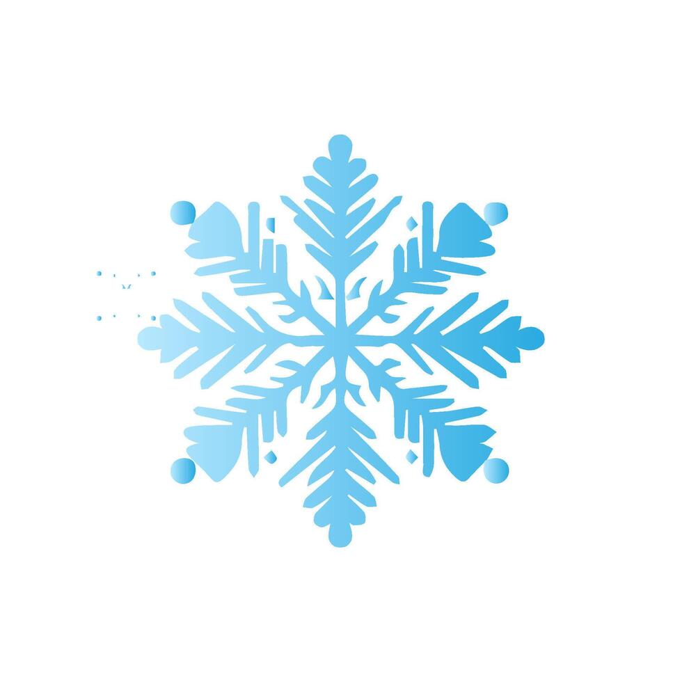 Snowflake icon. Snow winter day weather symbol. vector