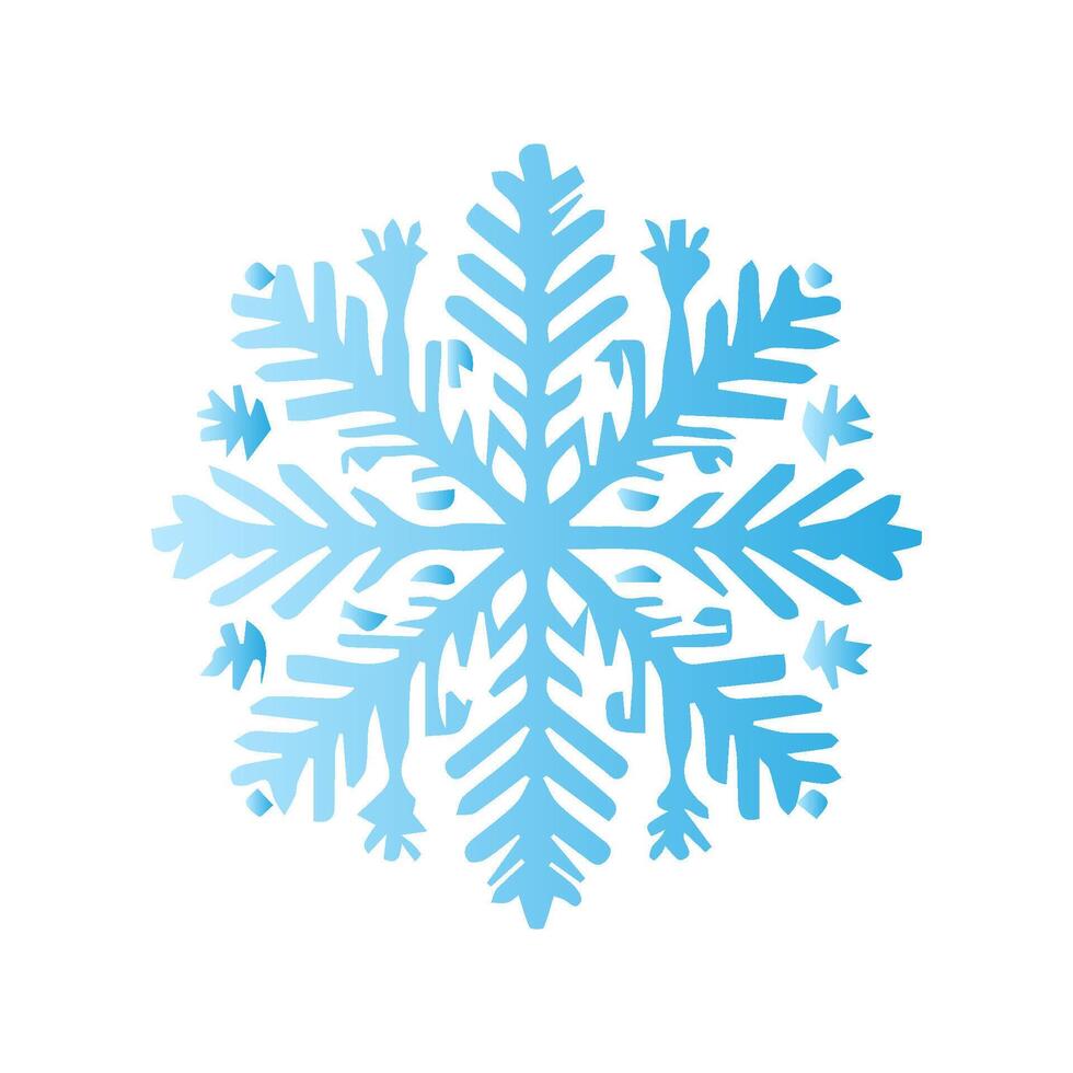 Snowflake icon. Snow winter day weather symbol. vector