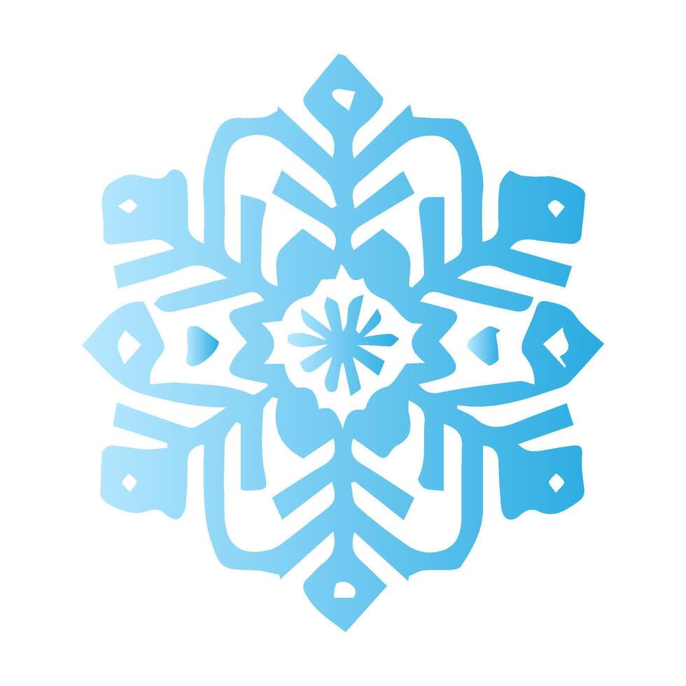 Snowflake icon. Snow winter day weather symbol. vector