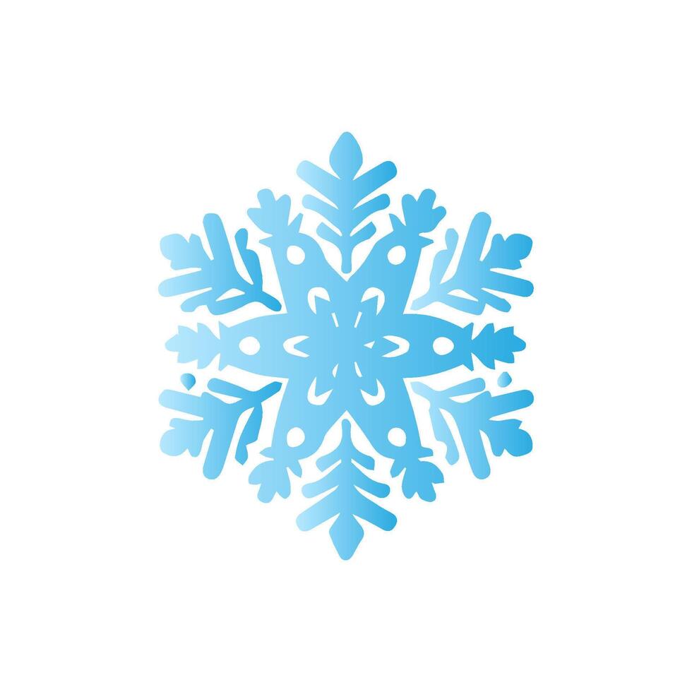 Snowflake icon. Snow winter day weather symbol. vector