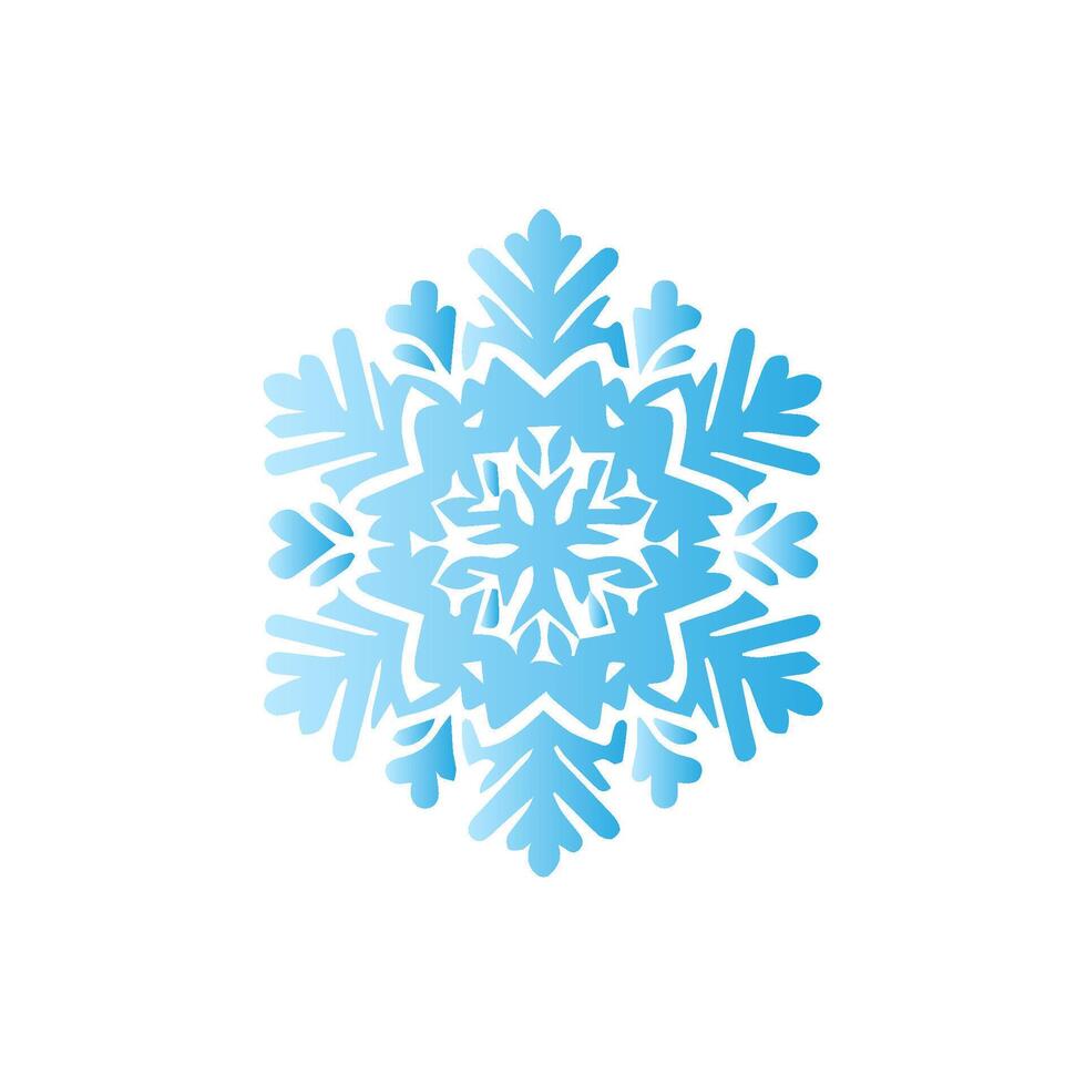 Snowflake icon. Snow winter day weather symbol. vector