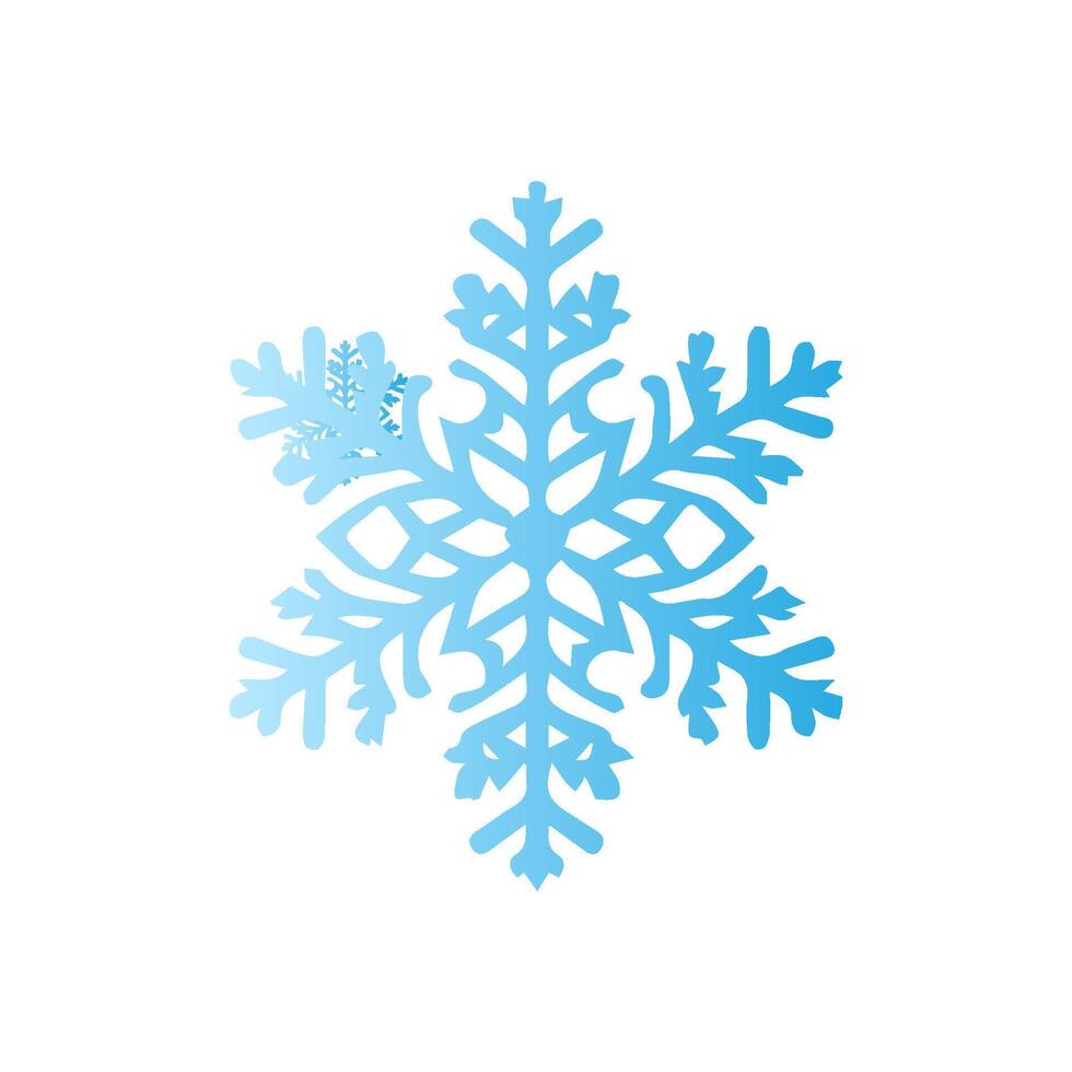 Snowflake icon. Snow winter day weather symbol. vector