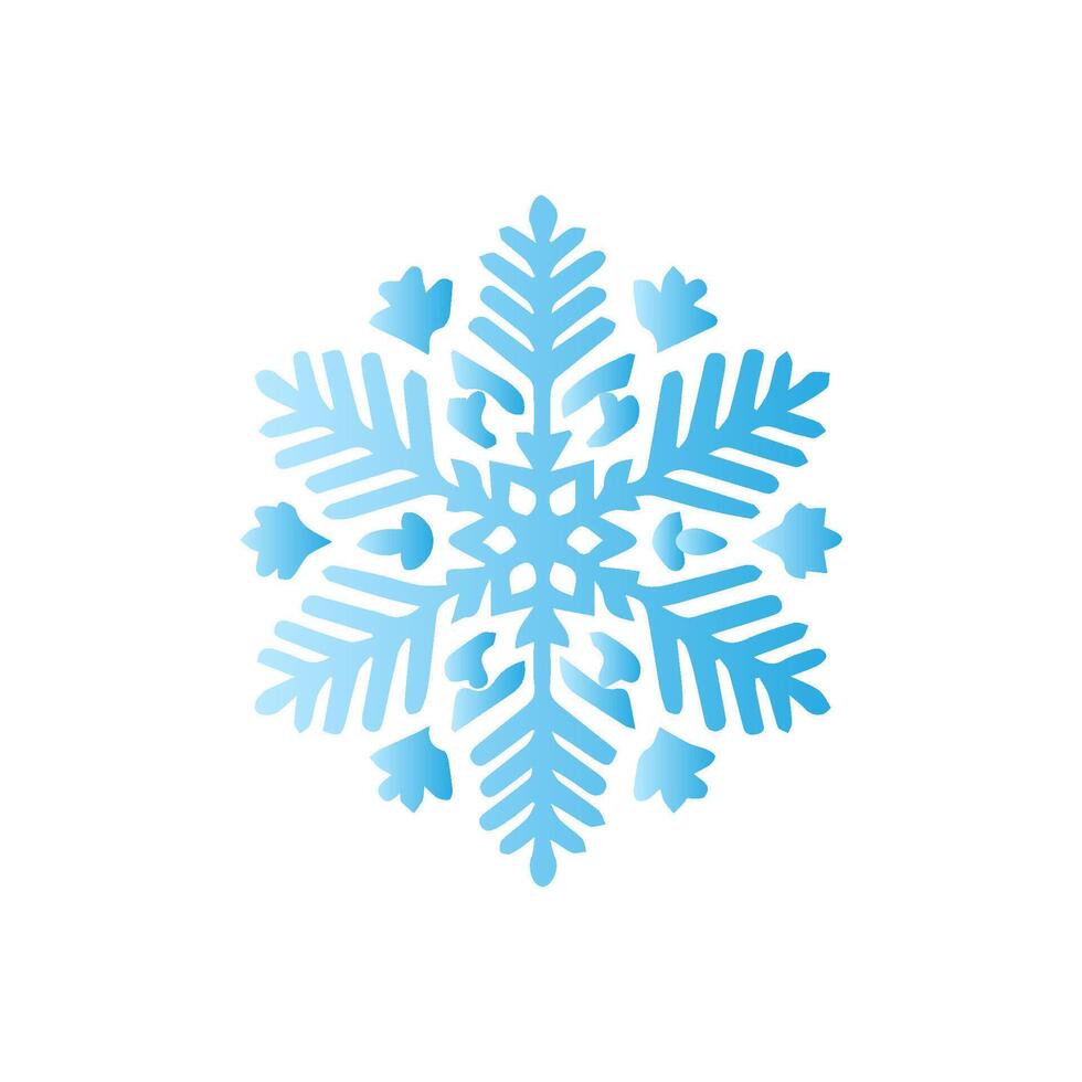 Snowflake icon. Snow winter day weather symbol. vector