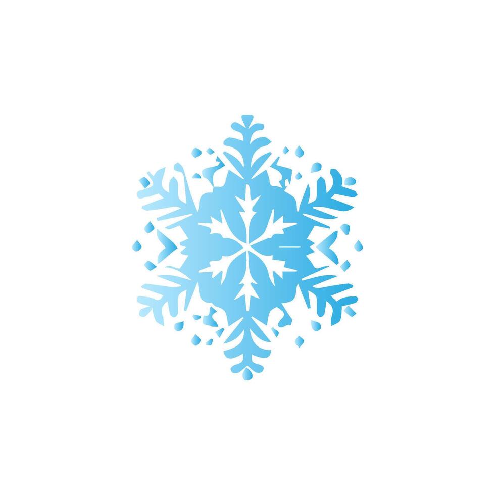 Snowflake icon. Snow winter day weather symbol. vector