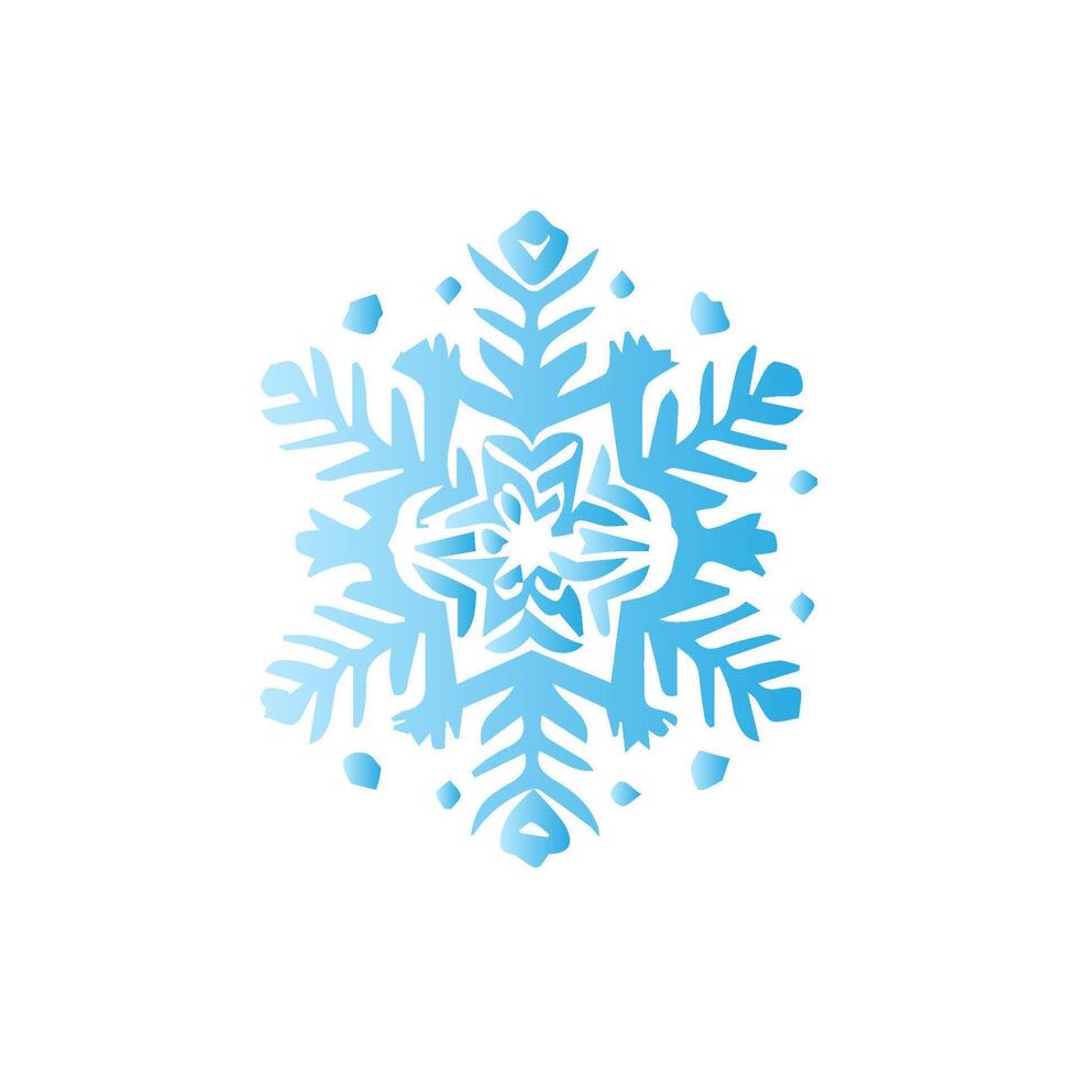 Snowflake icon. Snow winter day weather symbol. vector