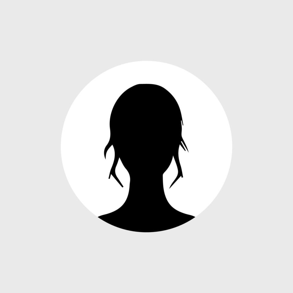 female portraits, silhouettes, avatars or profiles for unknown anonymous person vector