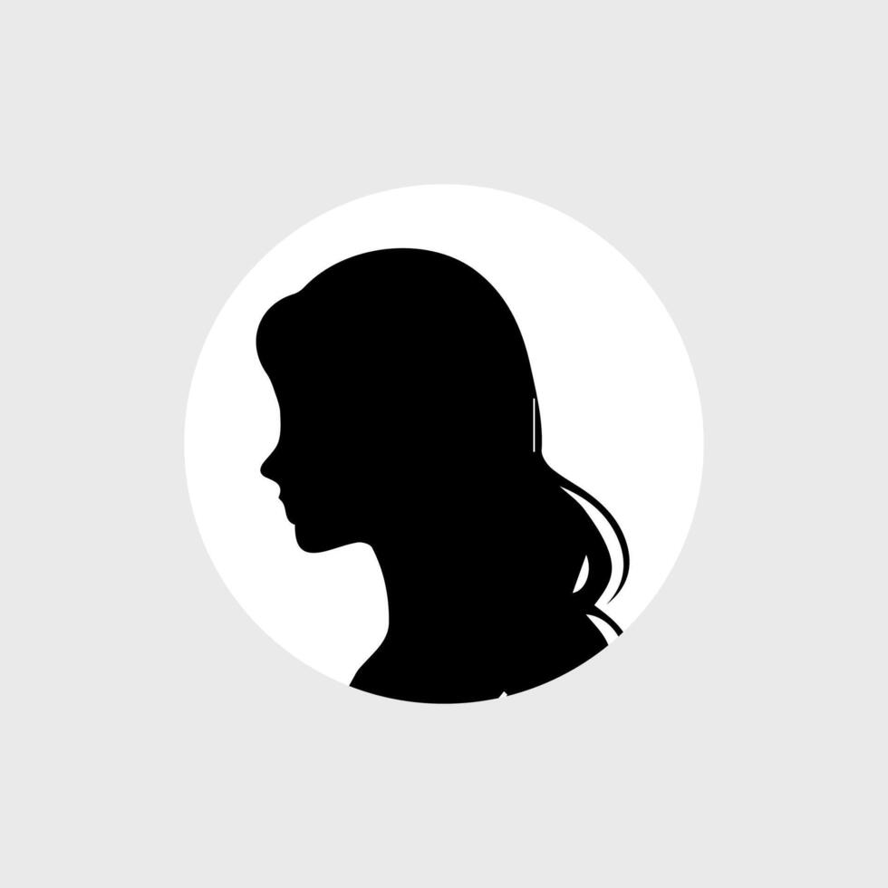 female portraits, silhouettes, avatars or profiles for unknown anonymous person vector