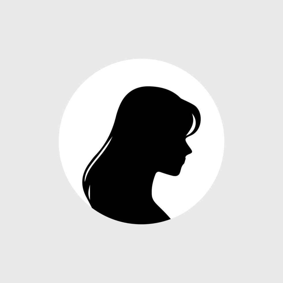 female portraits, silhouettes, avatars or profiles for unknown anonymous person vector