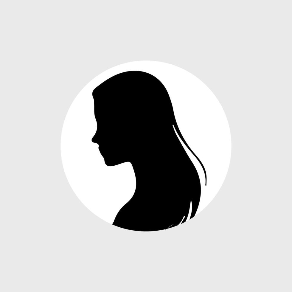 female portraits, silhouettes, avatars or profiles for unknown anonymous person vector