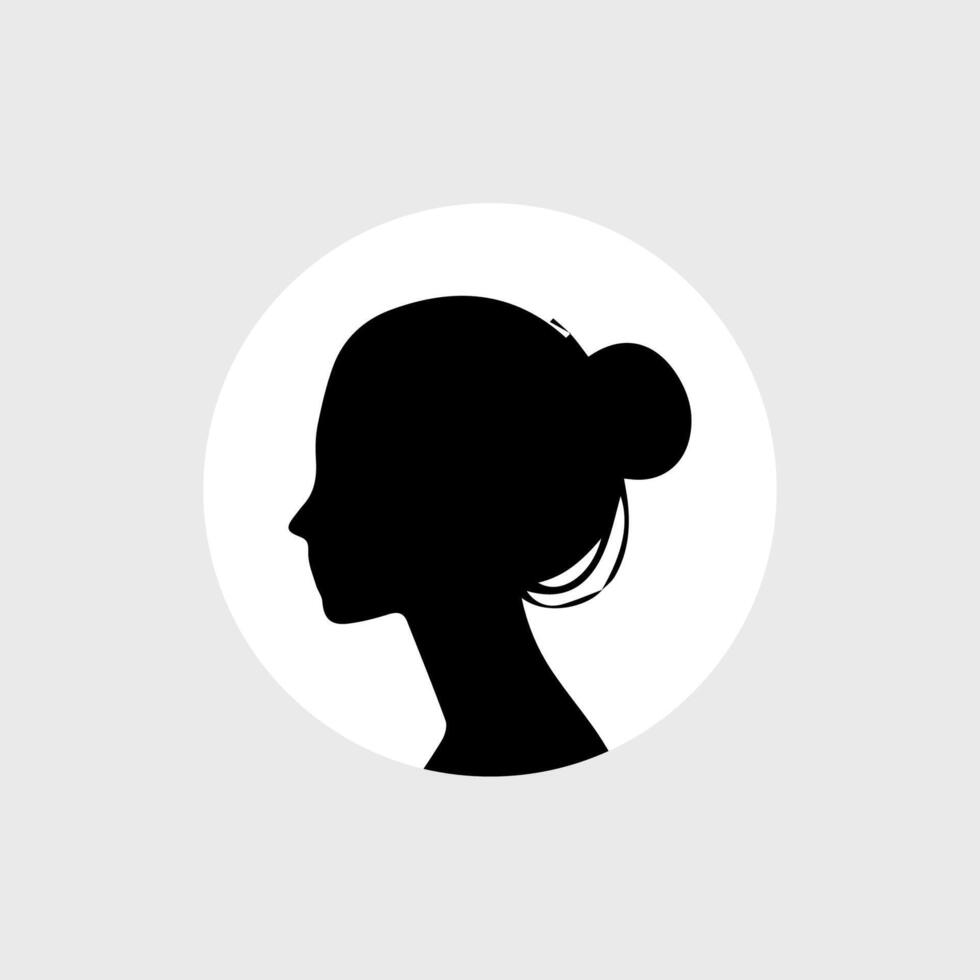 female portraits, silhouettes, avatars or profiles for unknown anonymous person vector