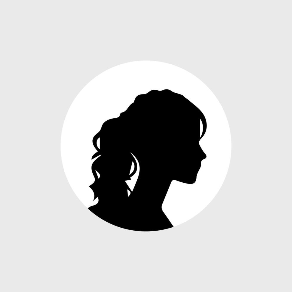 female portraits, silhouettes, avatars or profiles for unknown anonymous person vector
