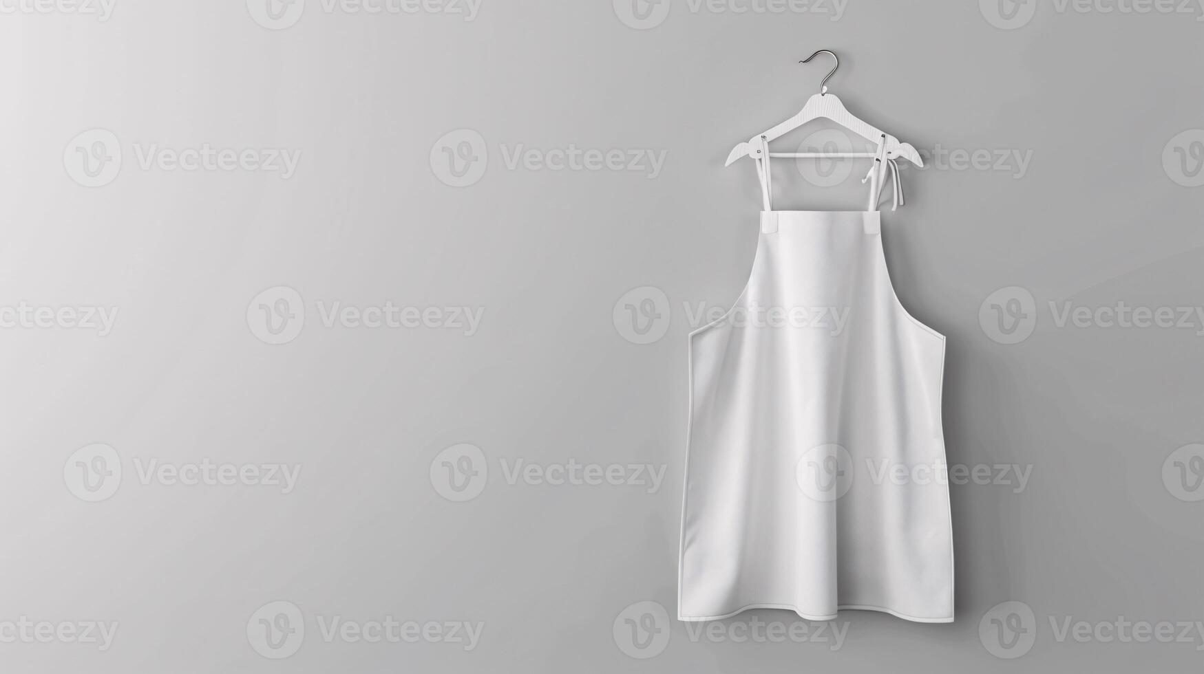 White apron mockup for branding and marketing photo