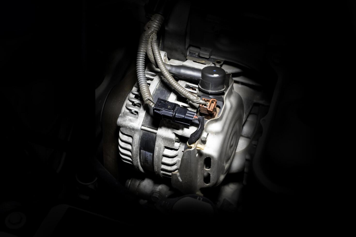 Car generator or alternator for generating electricity of the car , Car parts concept photo