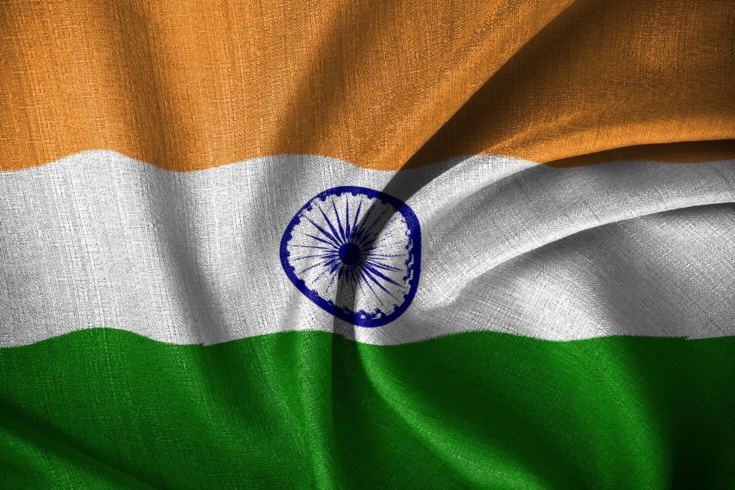 The Indian flag and The flag must be made of khadi, a hand-spun cloth popularized by Mahatma Gandhi during the independence movement photo